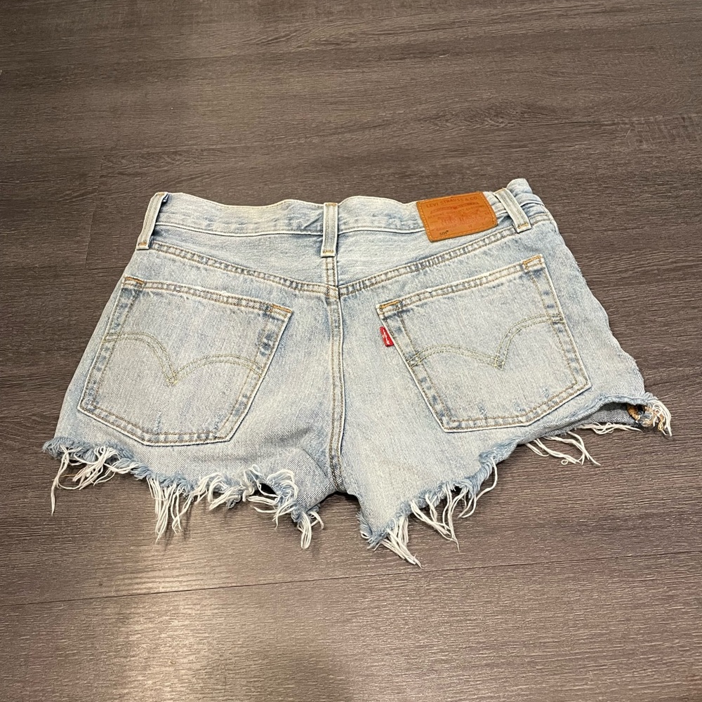 Levi's Light Blue Denim Cutoff Jean Shorts